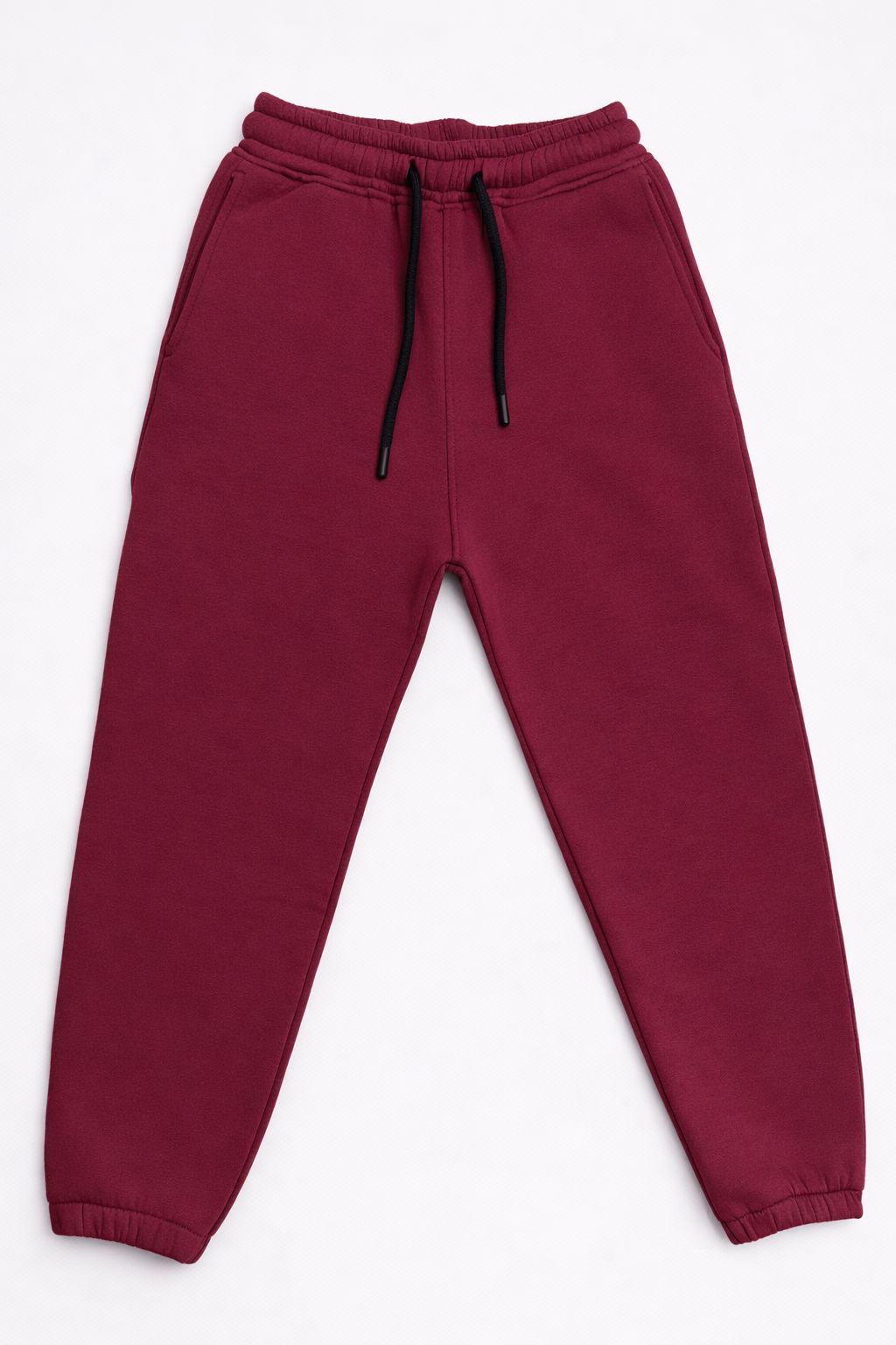 Premium Burgundy Fleece Joggers