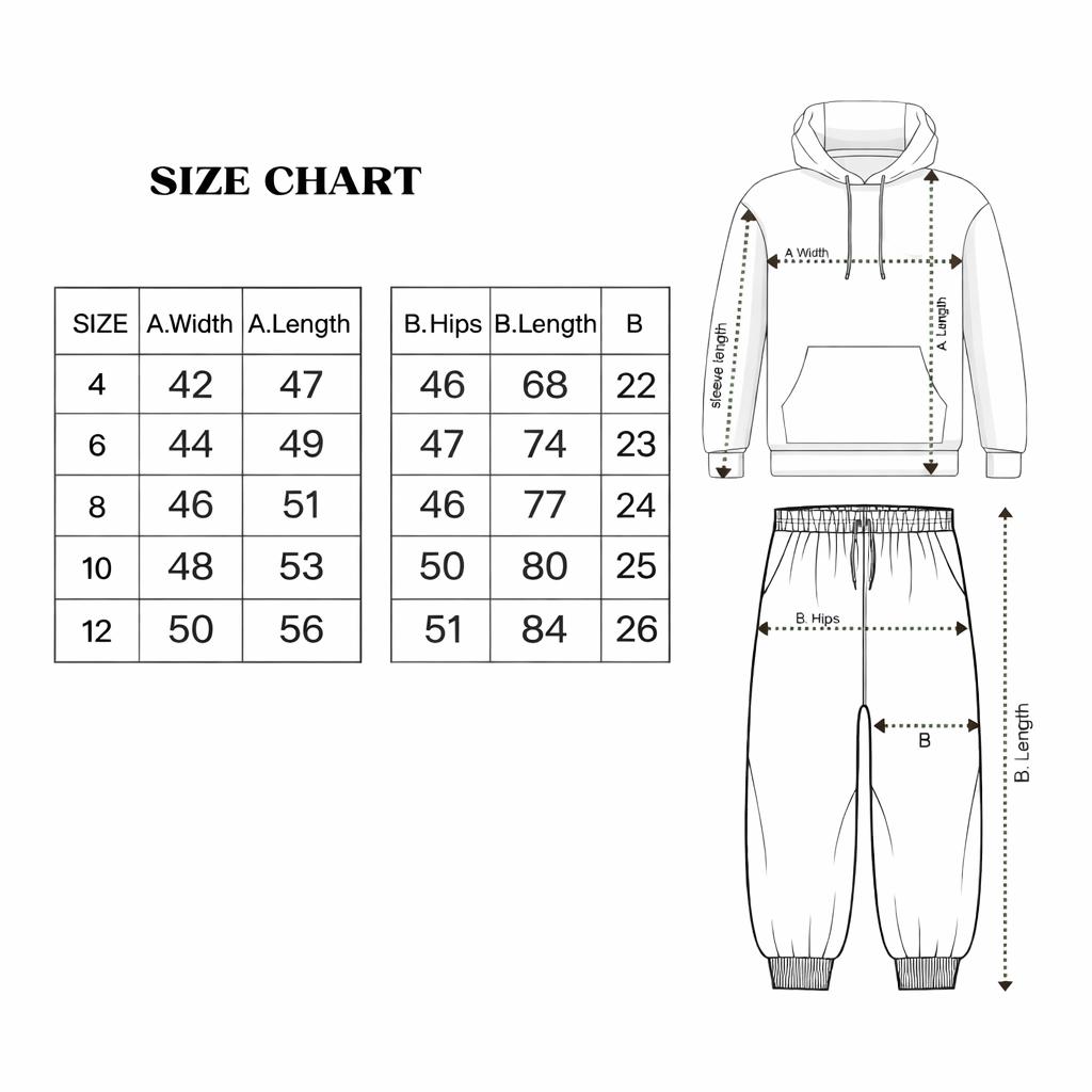 Unisex Fleece-Lined Blue Royal Tracksuit for Kids