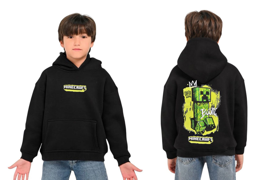 Minecraft Pullover Hoodie with Back Graphic